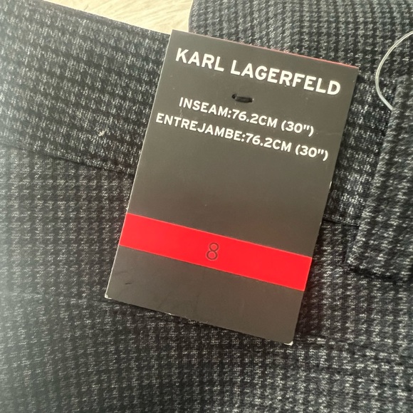 Karl Lagerfeld Women Grey Trousers size 8 inseam 30” 5 pocket and belt loops NWT - Picture 4 of 8